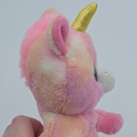 Ty Beanie Baby Skylar Pink & Orange Unicorn Stuffed Plush - Picture 7 of 9